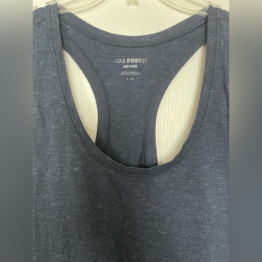 Joe Fresh Blue/Silver Racer-back Tank size large - Picture 3 of 3